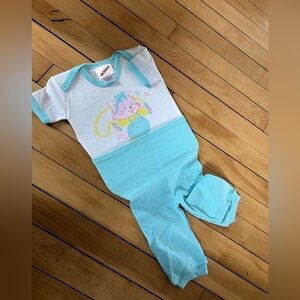 Vintage 90s Child Wise jump rope Cat one piece outfit infant